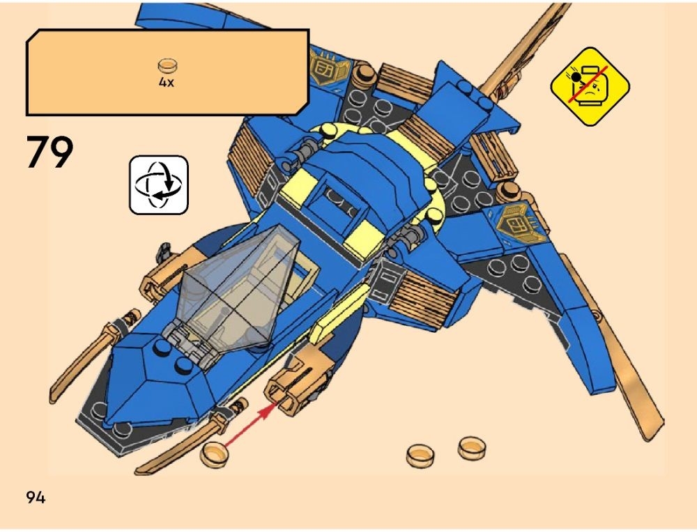 Ver instrucción de LEGO 71784 Jay s Lightning Jet EVO Instrucciones