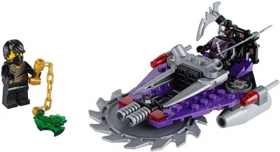 LEGO Green Techno Blade Weapon Trans Gold Chain Ninjago Axe