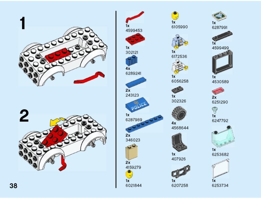 View LEGO® instruction 60241 Police Dog Unit LEGO instructions and
