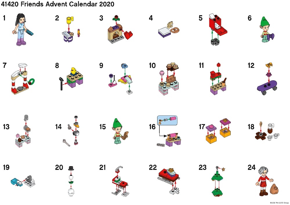 41420 Friends Advent Calendar Instrucciones Instrucciones LEGO y