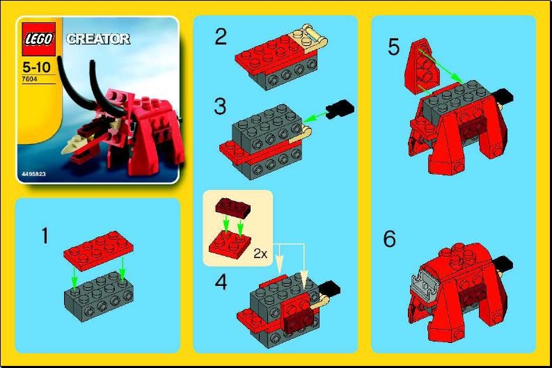 View LEGO® instruction 7604 Dinosaur LEGO instructions and catalogs library